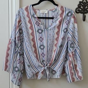 Eclectic long poofy sleeved top